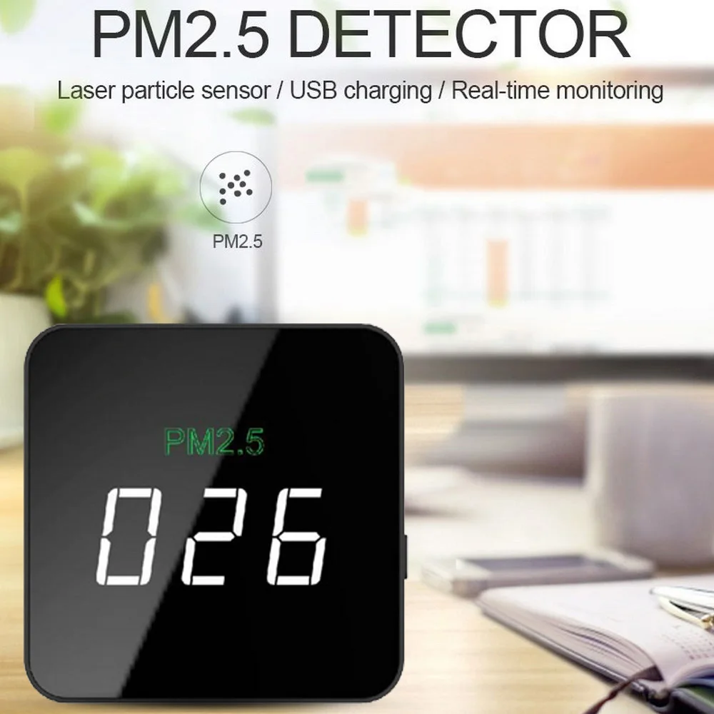 Портативный PM2.5 лазерный тестер USB зарядка контроль качества воздуха рассеивание