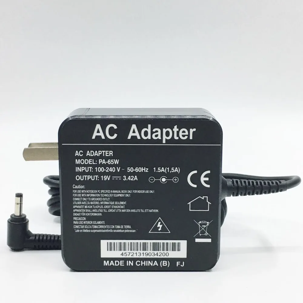 

US Plug 19V 3.42A 65W 4.0*1.7mm AC laptop power adapter charger for ASUS F450LD F450VB F450VC F450VE F452CA F452EA F452EP
