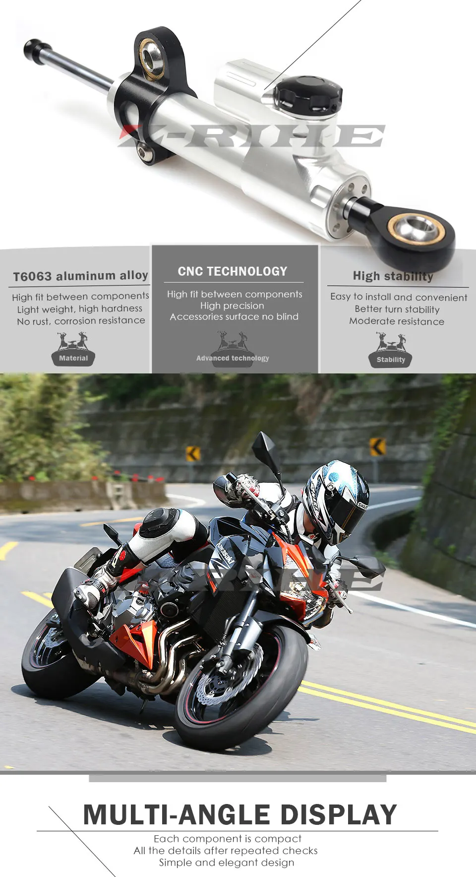 Мотоцикл стабилизатор демпфер полный рулевой Монтажный кронштейн для YAMAHA YZF R6 1999-2004 YZF R1 2002 2003 FZ1 FAZER 2001-2005