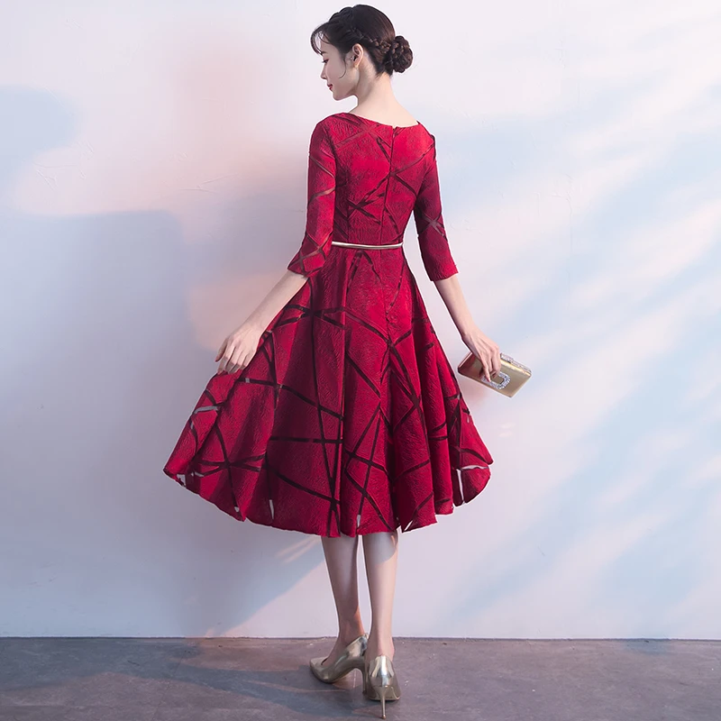 Формальное платье винно-Красного цвета для вечеринок 2020 элегантные вечерние