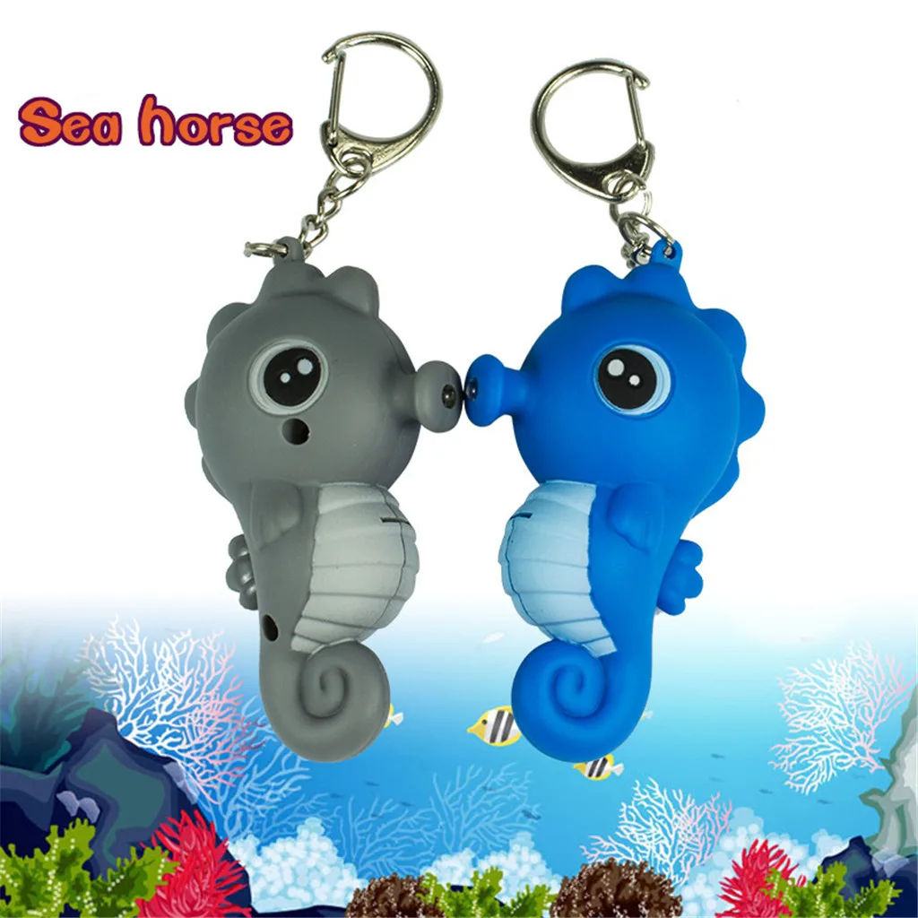 Брелки креативные морские лошади и звук брелок дети игрушка подарок Led со звуком