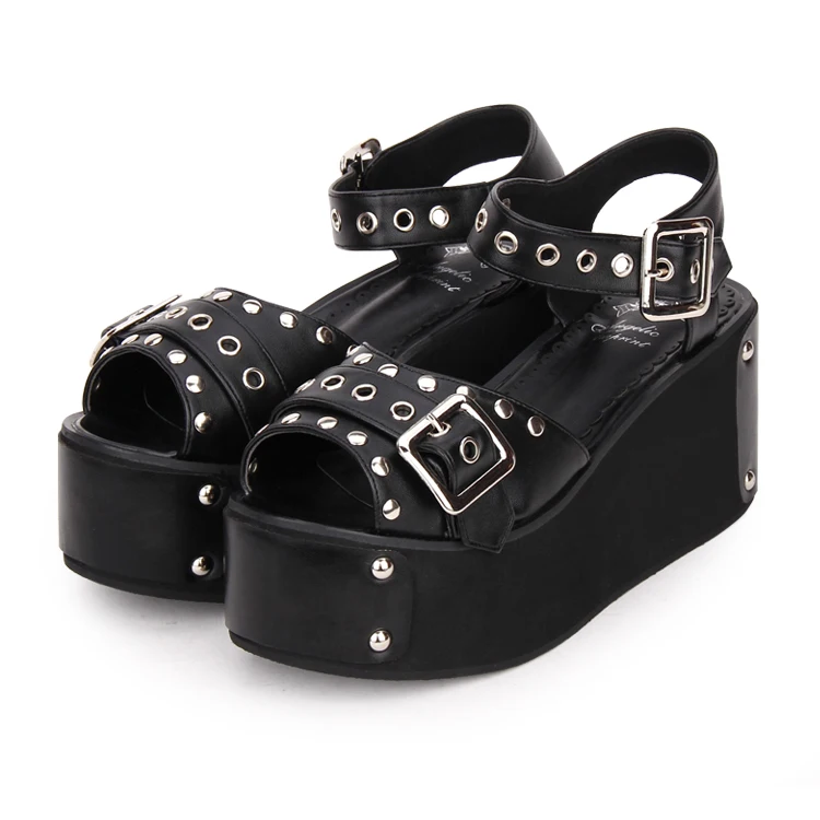 Женские туфли лодочки на высоком каблуке с ангельским принтом в стиле Лолита