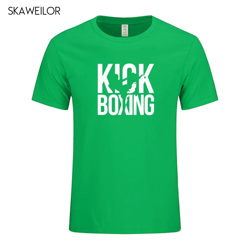 Kick Boxinger MMA мужская футболка хлопковые летние футболки с коротким рукавом для мужчин хип-хоп Уличная одежда крутые топы высокого качества - Цвет: Green