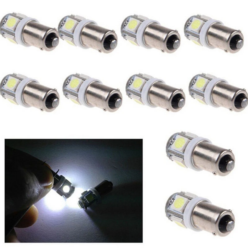 

10pcs/lots T11 BA9S 5050 5SMD LED Side Turn Signal Light Lamp Bulb White