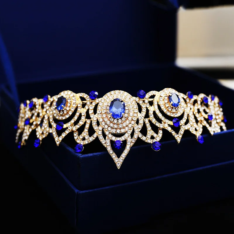 Винтаж Свадебные инкрустация стразами Хрустальная корона тиара банкетные