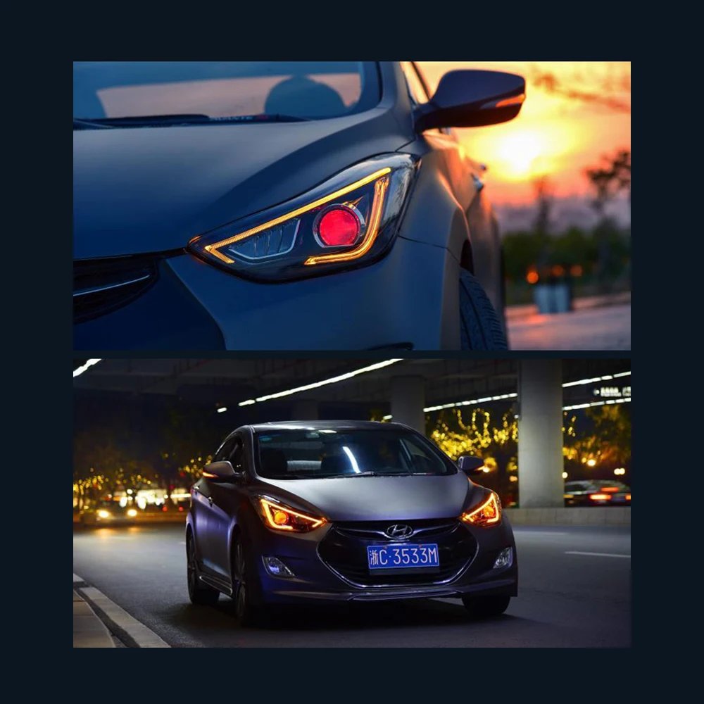 Для hyundai Elantra GT Coupe фара 2011 2012 2013 DRL фара в сборе