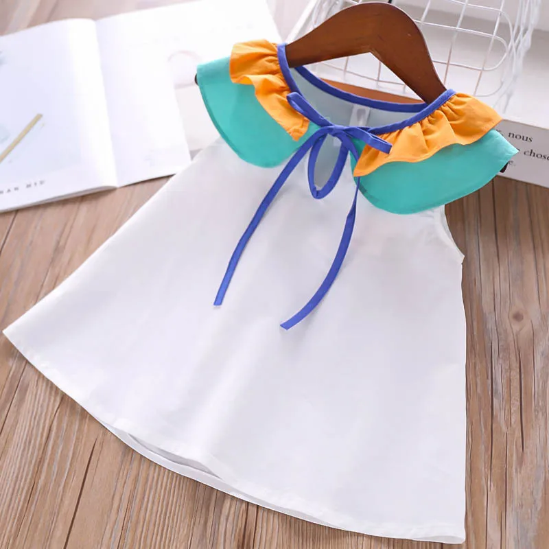 Оптовая продажа двухцветные цветные галстуки для девочек жилет детская одежда