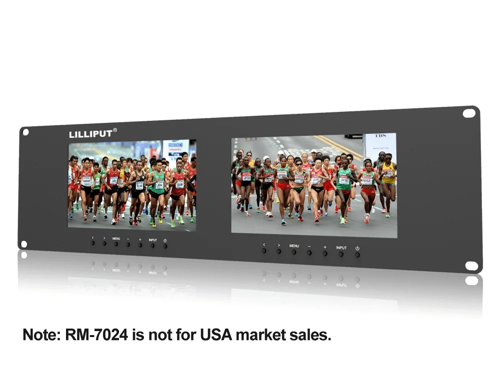 Бесплатная доставка лилипутов RM 7024 двойной 7 &quot3RU Стойку Мониторы С 7&quot экранов и