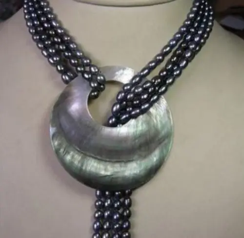 

Selling Jewelry>>2 Strands 6-7mm Black Freshwater Pearl Necklace Shell