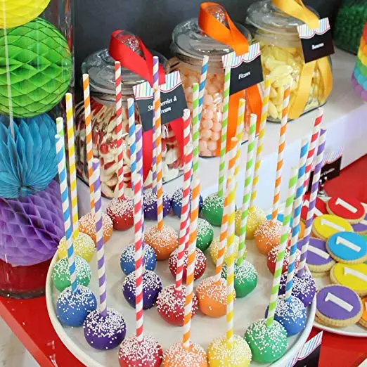 Бесплатная идентификация 1000 шт. зеркальные соломинки оптом зигзаг красный