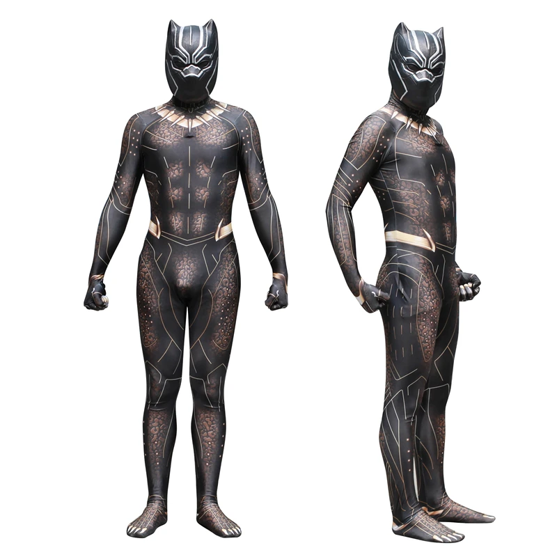 Черная пантера erik killmonger Косплей Костюм Комбинезон Необычные Zentai маска Детские