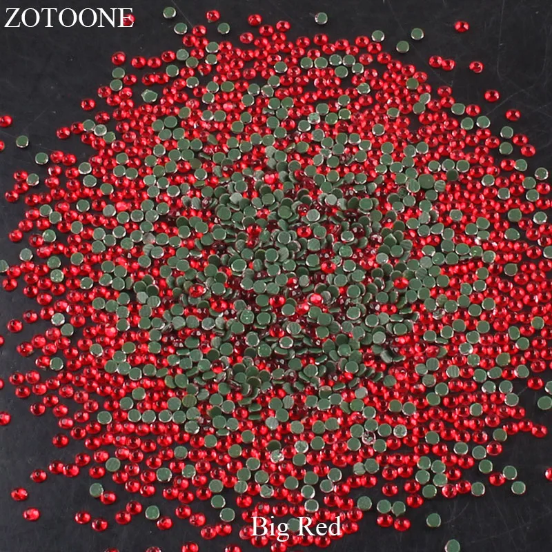 ZOTOONE Горячая фиксация стеклянные большие красные стразы для одежды Сделай Сам