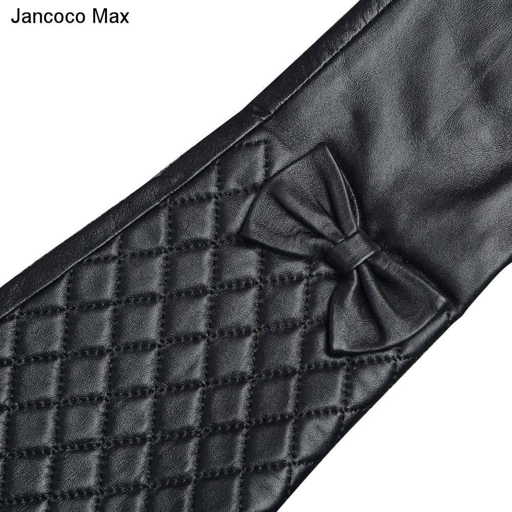 Jancoco Max модные стильные женские длинные перчатки из натуральной овечьей кожи весна осень зима украшение с бантом S2067