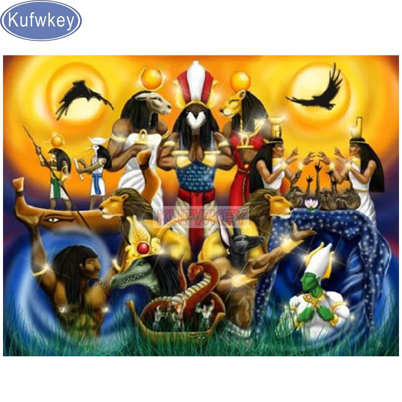 Египтяне Алмазная мозаика стразы Бог алмазов картина 5d Сделай Сам вышивка камни