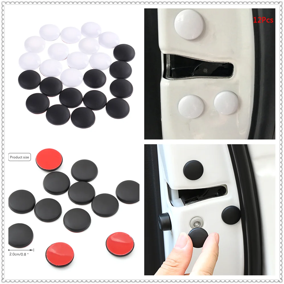 12 шт. черный Автомобильный Дверной замок колпачки болт-протектор крышки ступицы