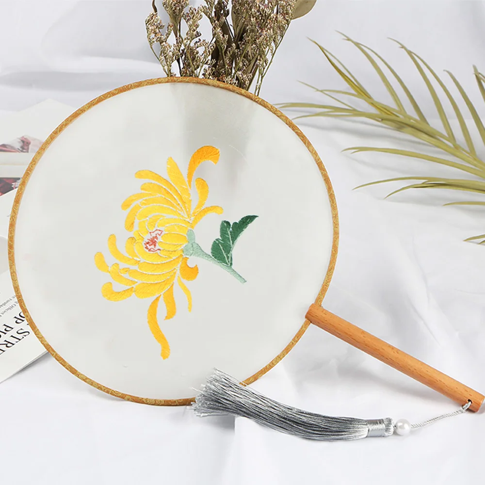 1pc Embroidery DIY Handmade Round Fan Material Bag Palace for Adult Beginners | Дом и сад