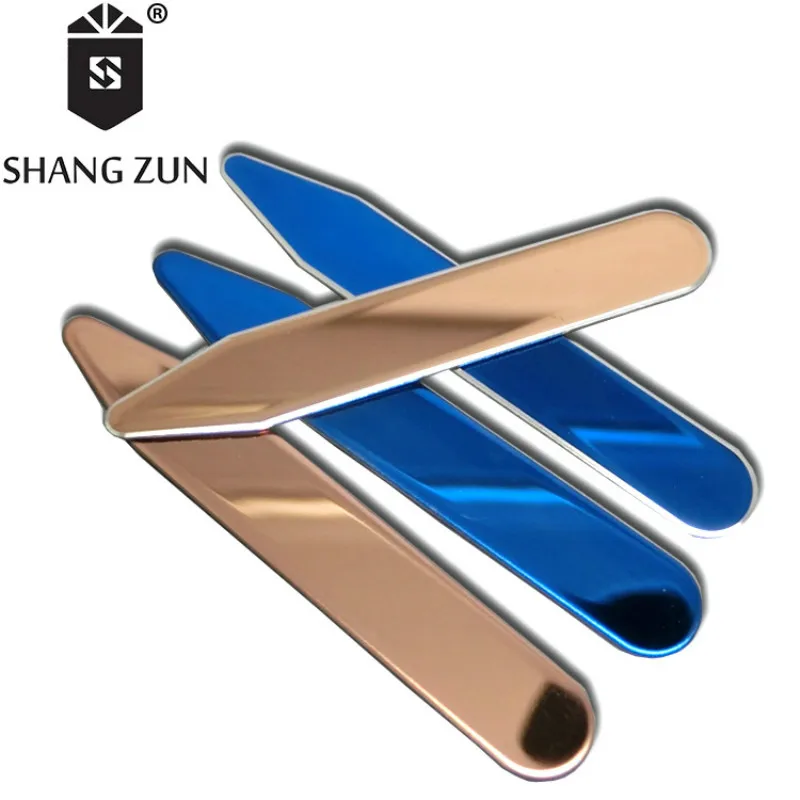 SHANG ZUN 4 шт. двойной зеркальный полированный воротник жесткие прокладки для