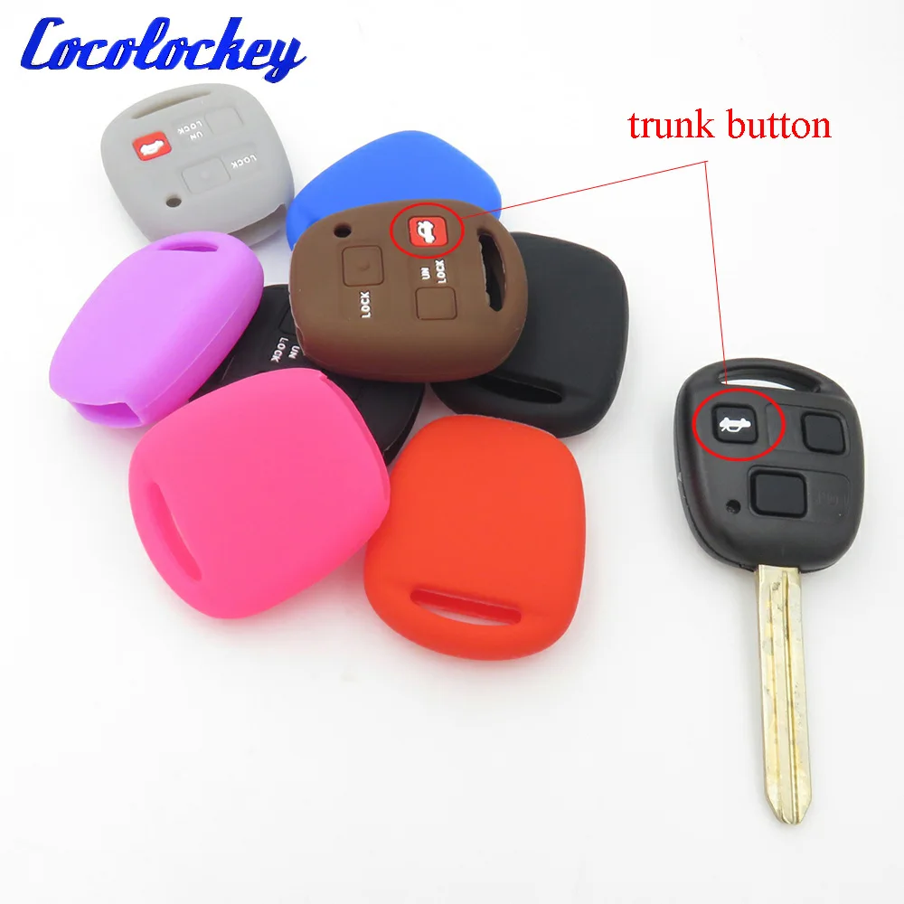 Cocolockey силиконовый чехол для автомобильного ключа LEXUS TOYOTA дистанционного с 3