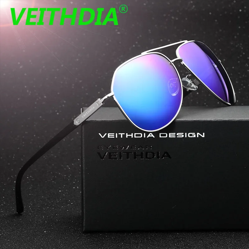 Бренд veithdia логотип поляризованных солнцезащитных очков Для мужчин оригинальные очки для вождения Óculos de sol аксессуары UV400 очки для Для мужчин/Для женщин 2732