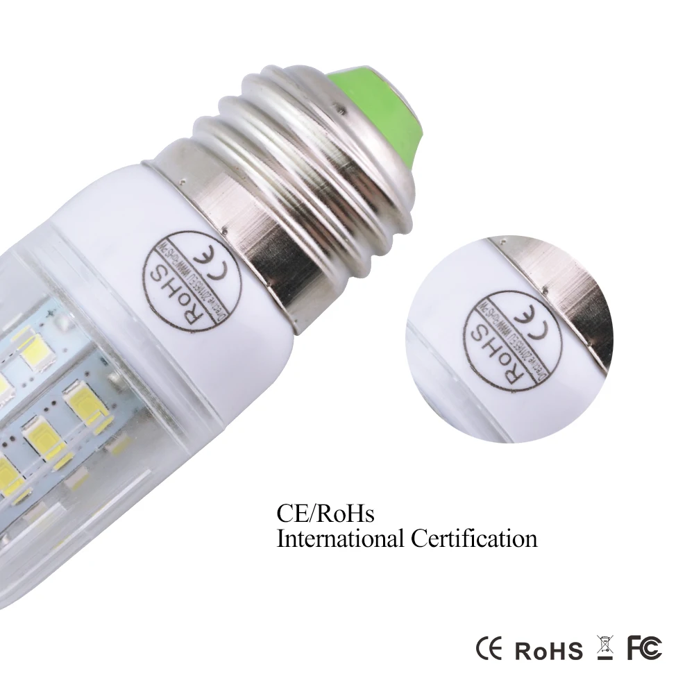 E27 220 В светодиодный лампы 5730 SMD E14 Кукуруза 24 30 42 64 80 89 108 136 s Bombillas лампочки лампада