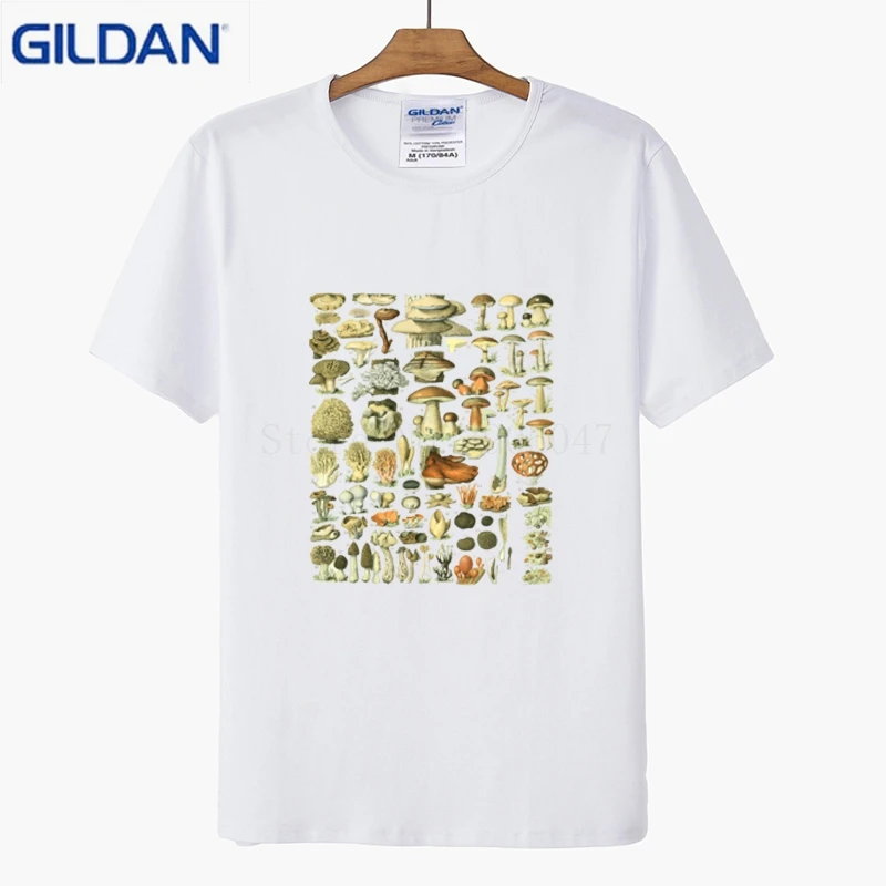 Грибы растительное изобразительное искусство футболка для мужчин одежда с