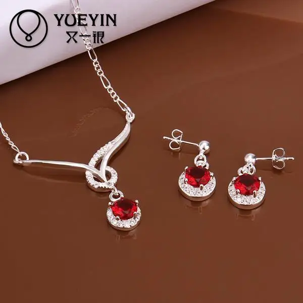 Оптовая цена завода посеребренная мода ювелирные наборы бесплатная доставка