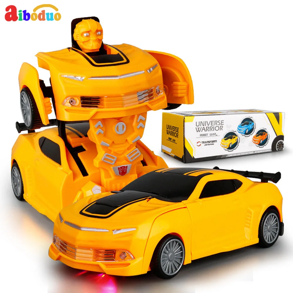 Электрический автомобиль само движение превращается в Bumblebee робот автомобили