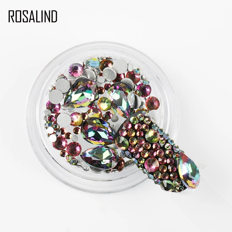 ROSALIND Стразы для украшения ногтей камень хамелион смешанный цвет Маникюр