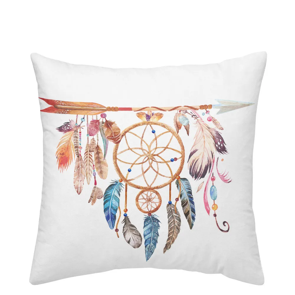 Обувь для девочек в стиле Ловец снов Подушка крышка красочные перо печать Чехол с