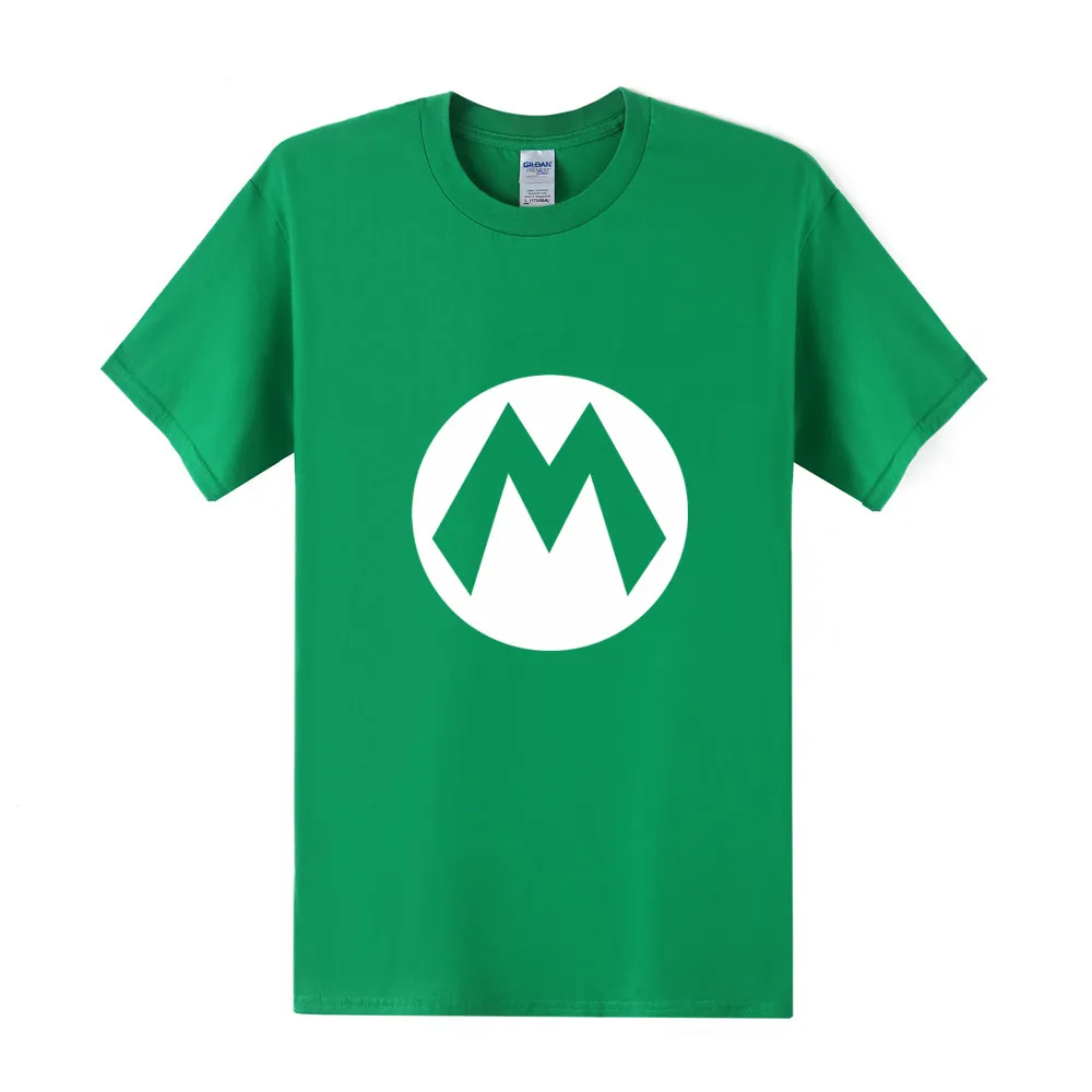 As picture Футболка Super Mario летние новые мужские футболки с героями мультфильмов модные хлопковые футболки с короткими рукавами и круглым вырезом, мужские женские блузки OT-286 - Цвет: As picture