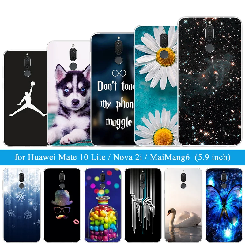 Чехлы для телефонов Huawei Nova 2i TPU силиконовый чехол mate 10 lite Funda 5 9 &quotдля huawei Maimang 6