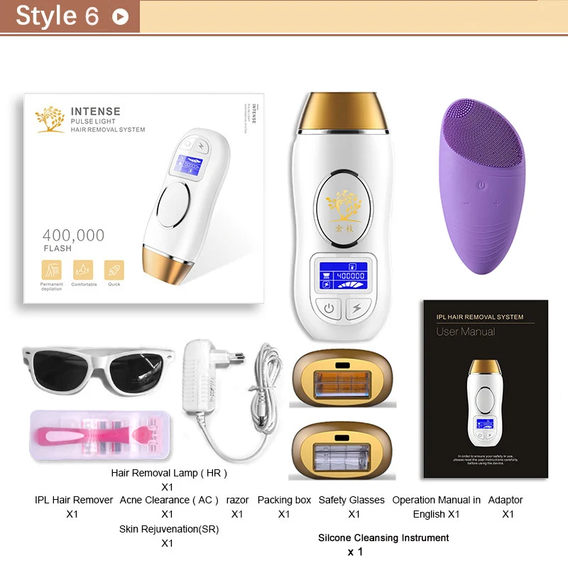 Style 6 IPL лазерный эпилятор лазерная Перманентная эпиляция сенсорный ЖК-дисплей depilador a лазерный бикини триммер Фотоэпилятор - Цвет: Style 6