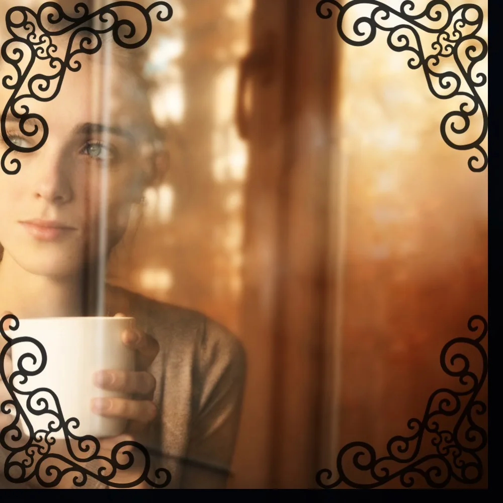 Поддельные металлические прокрутки настенные художественные росписи Декор