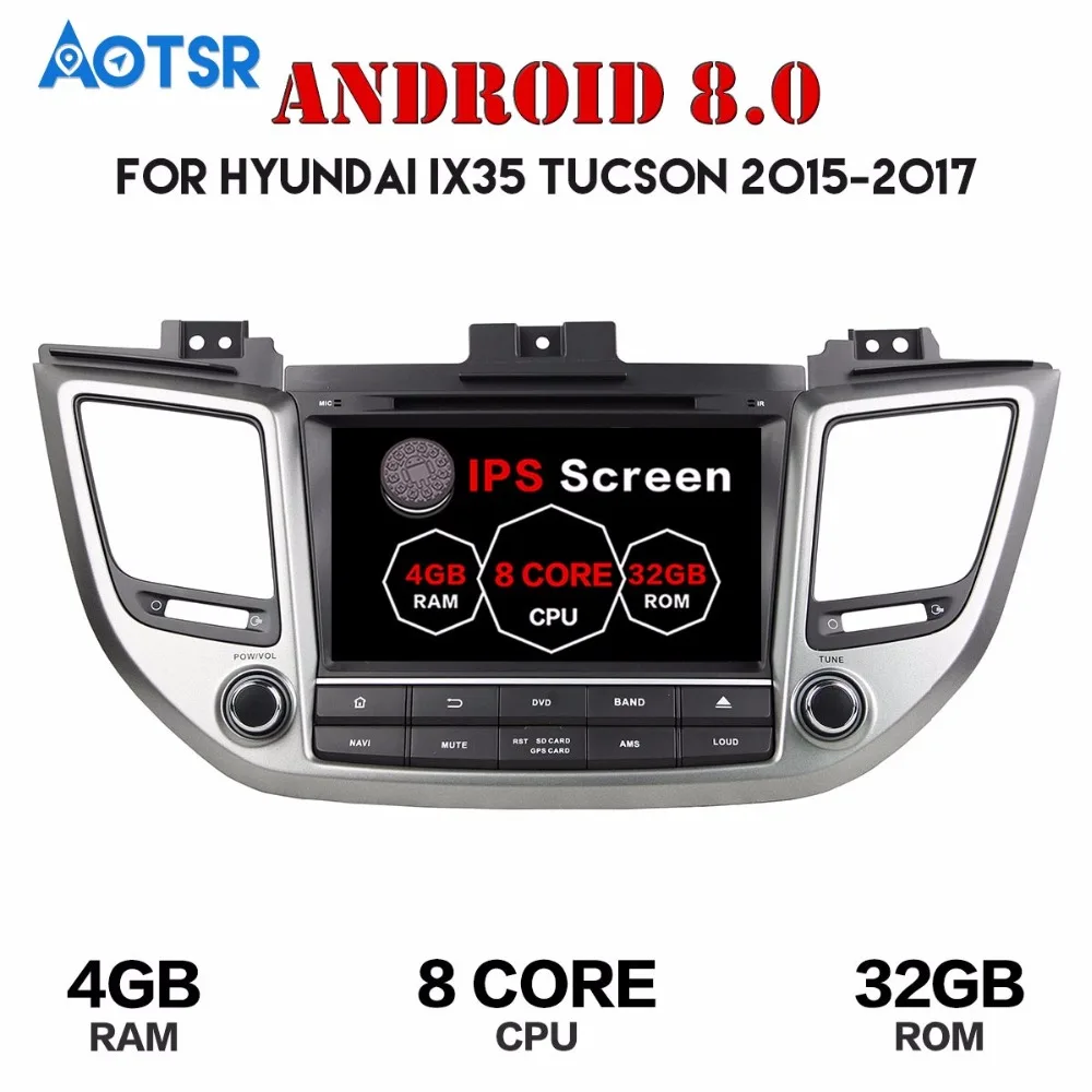 10 1 &quotAndroid 8 0 4G + 32G GPS для Hyundai TUCSON IX35 2014 2015 2016 2017 2018 автомобильный dvd навигатор