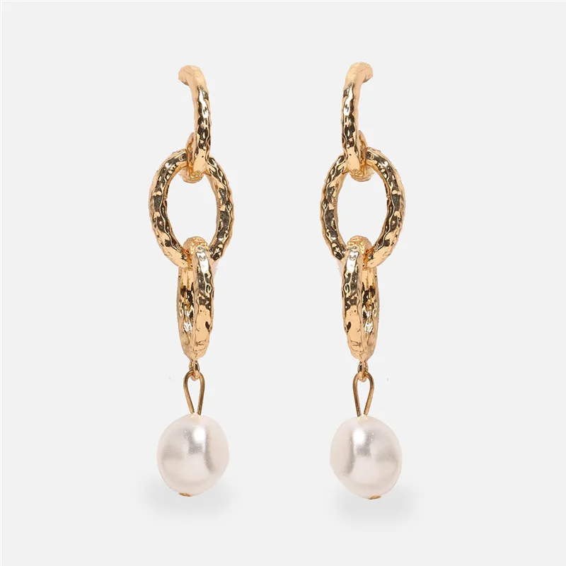 TOP Earrings 6 17 км большие золотые ZA Висячие серьги для женщин девушка кристалл оболочки имитация жемчуга висячие серьги модные свадебные украшения - Окраска металла: TOP Earrings 6