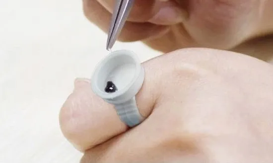 20 шт. одноразовых кольцев для клея для наращивания ресниц, держатель для татуажной краски, инструмент для макияжа ресниц.