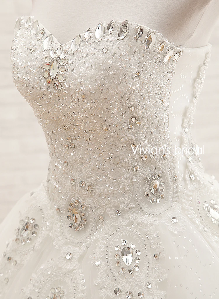 Роскошное бальное платье принцессы из тюля с бусинами для невесты свадебные