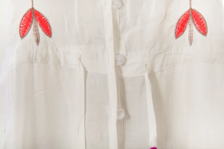 Хлопковый пляжный кафтан с вышивкой накидка для купания купальник бикини туники