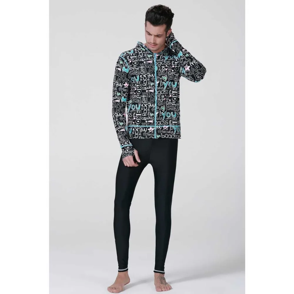 Спортивная куртка с капюшоном и принтом для мужчин женщин быстросохнущая