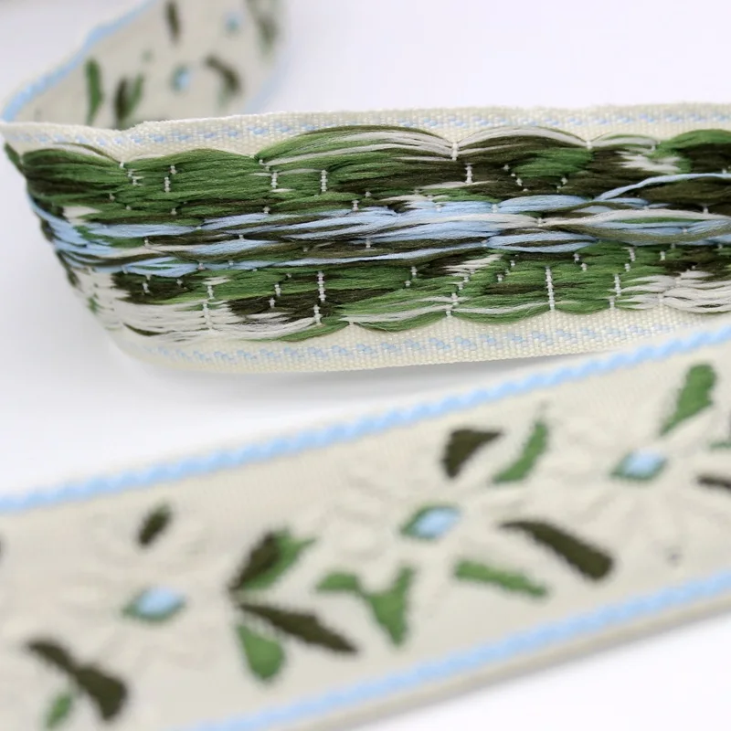 1 ярд лент с узором из хризантем ручной работы для шитья свадебных платьев