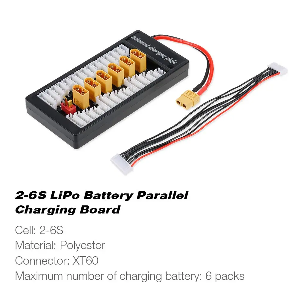 Плата-адаптер для зарядки LiPo 2-6S параллельная зарядная плата XT60 вилка