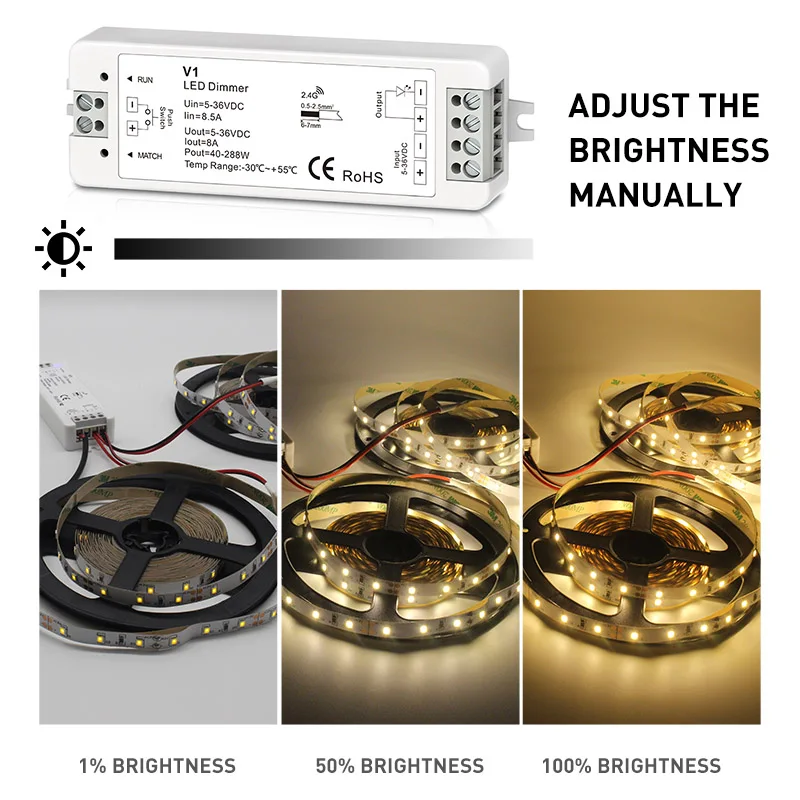 Светодиодная лента 5 м 10 светильник 2835 SMD не водонепроницаемый гибкий с
