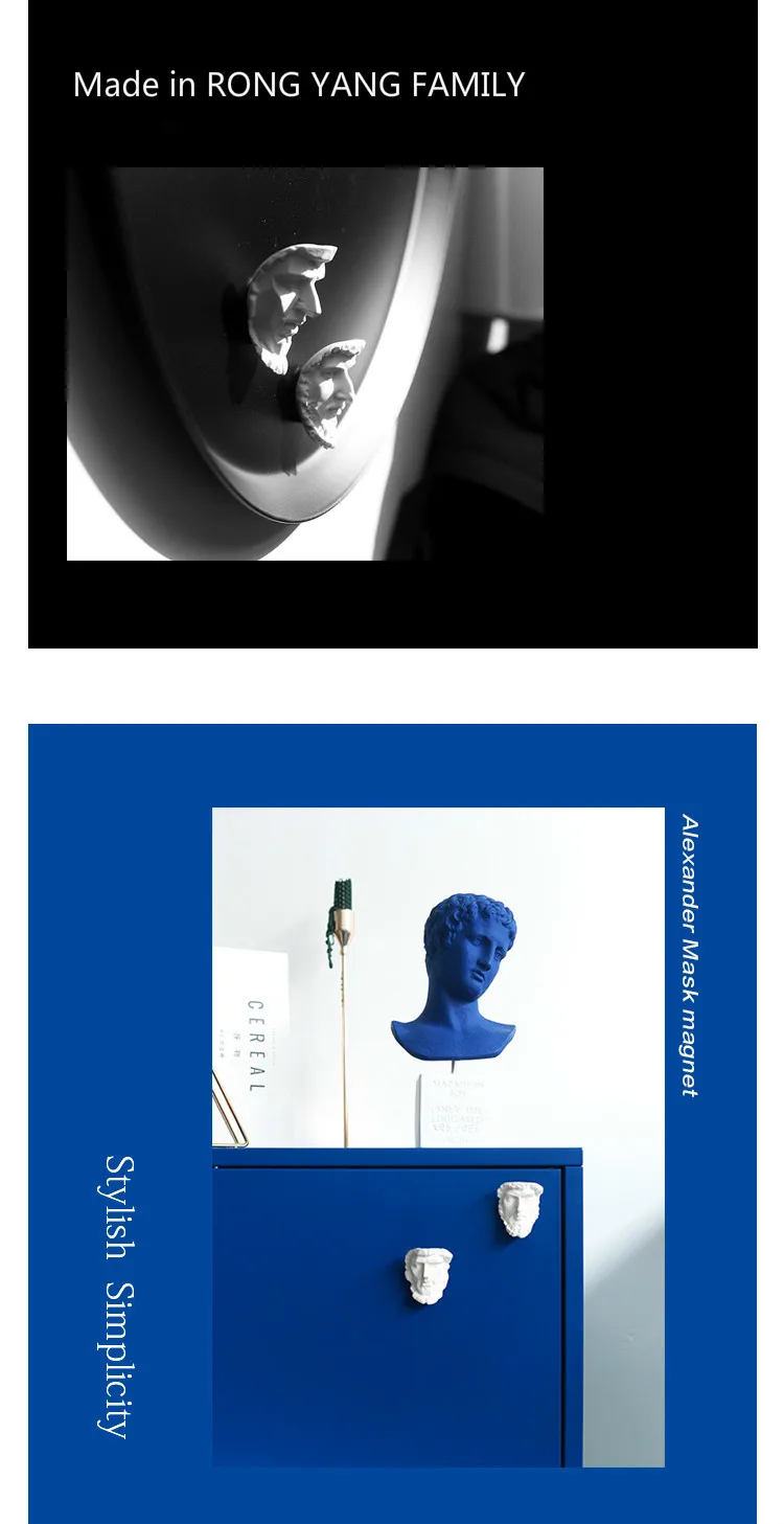 Магнитные наклейки для холодильника Nordic Fashion Смола Имитация гипса Аватар трехмерные декоративные доски для записей магнит украшения