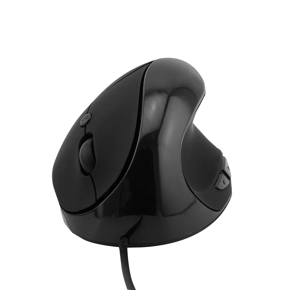 black wired mouse Проводная вертикальная мышь 800/1000/1200 dpi Эргономичный дизайн USB оптическая мышь для компьютера PC Gamer Gaming mouse Hand - Цвет: black wired mouse