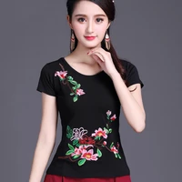 t shirt women plus size basic tshirt white black 100 cotton embroidery high quality ladies summer tops casual 4xl 5xl