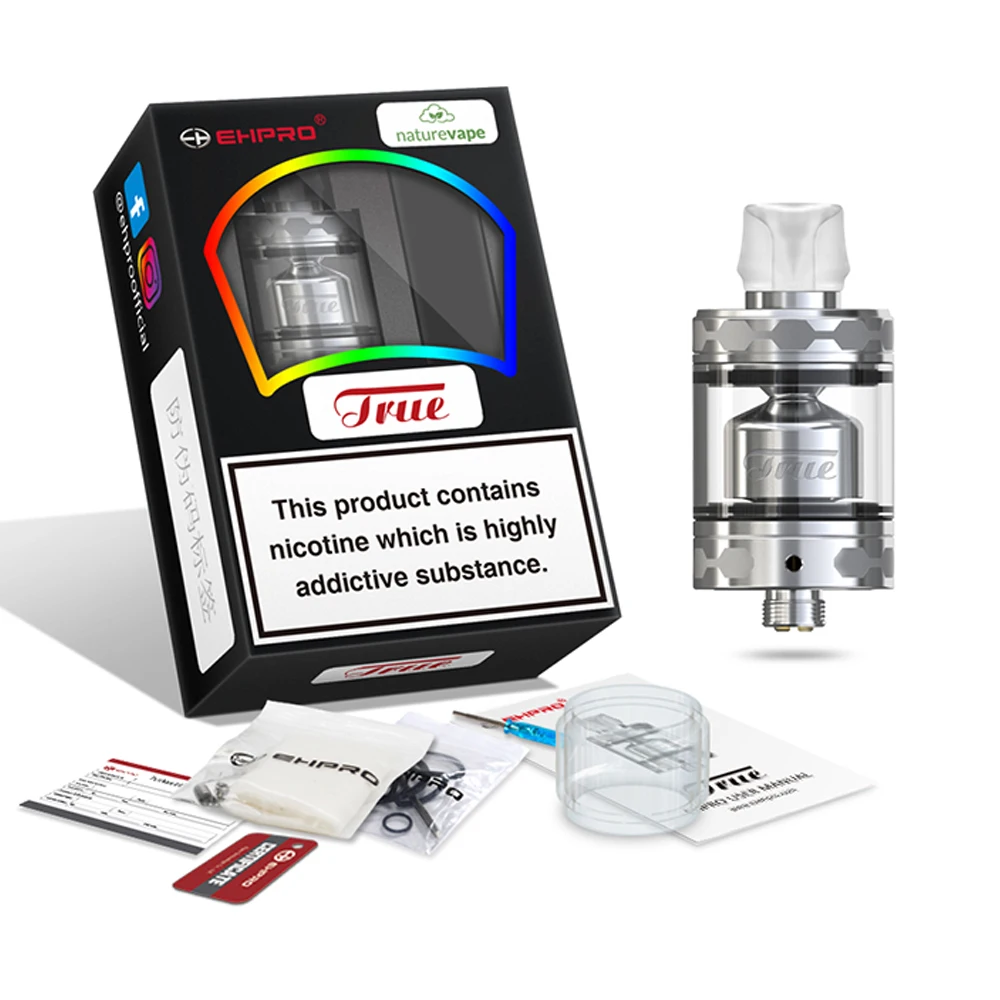 Ehpro True MTL RTA распылитель 510 резьба Регулируемая 2 0 мл 3 DIY одна катушка регулируемый