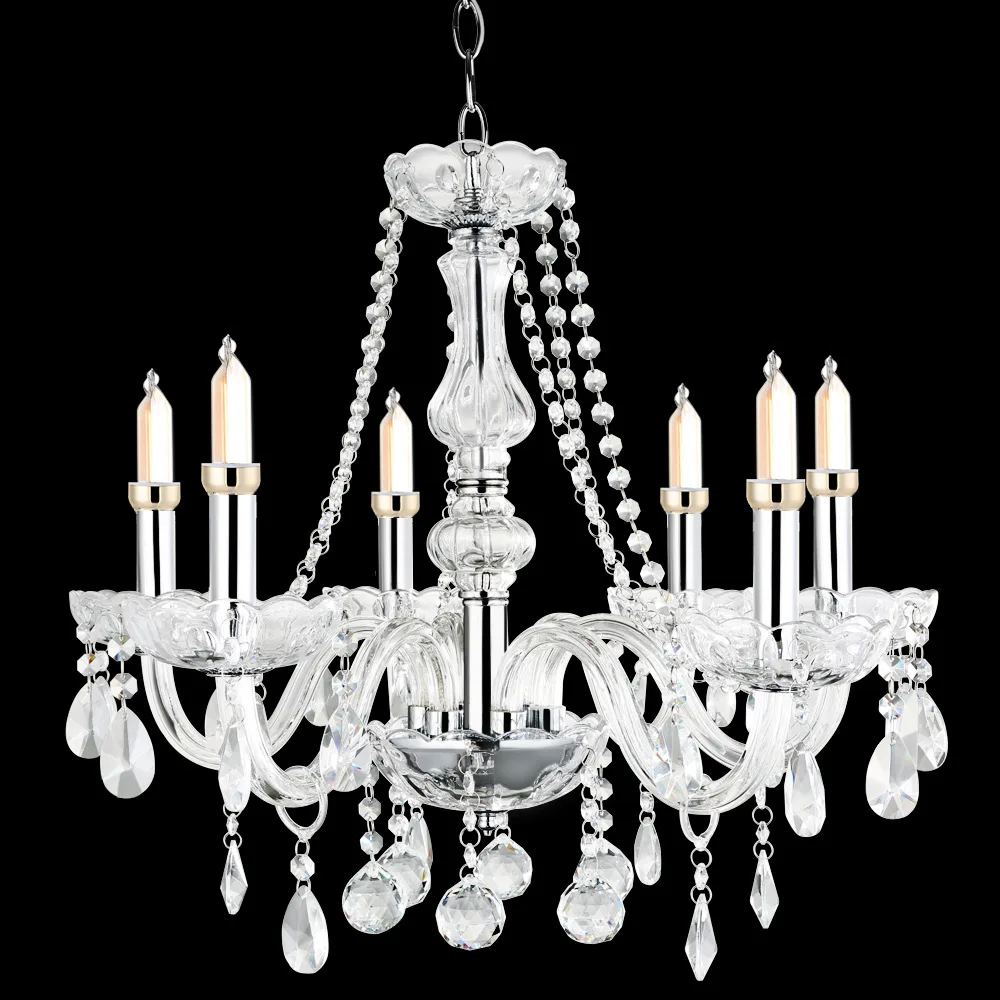 6pcs/set Modern Lighting Fixtures Living Room Candle Light Bulb Chandelier Decorative Led Lamps Energy Glass | Освещение
