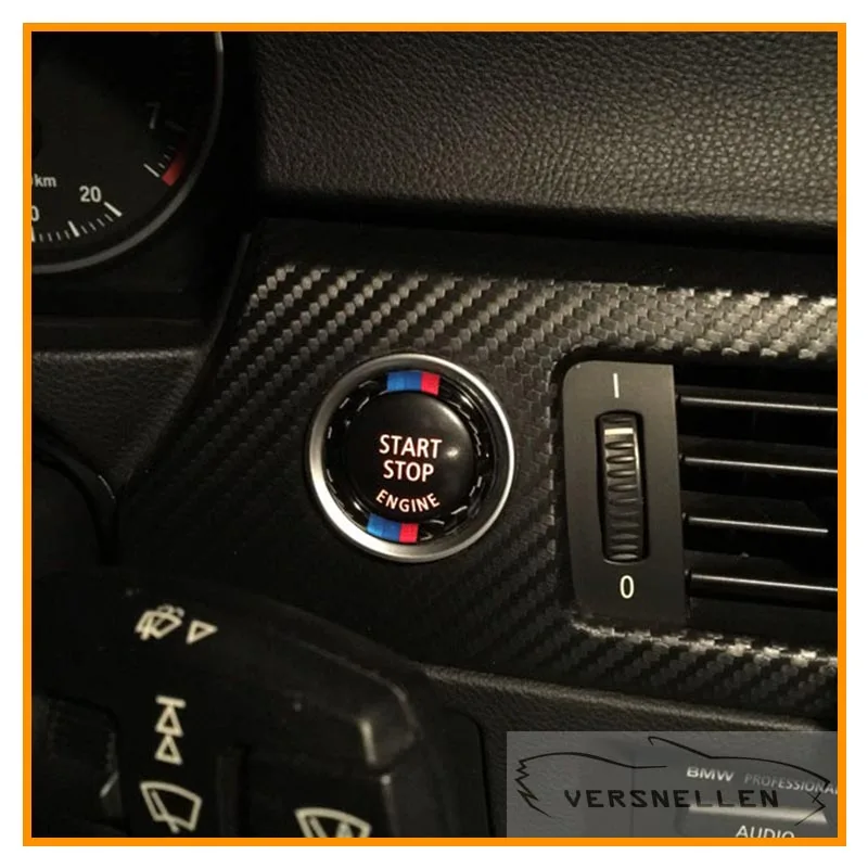 Для bmw e90 e92 e93 аксессуары 3 серии углеродное волокно автомобильный двигатель старт