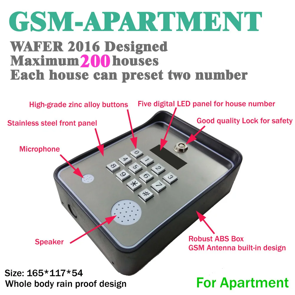 GSM intercom for emergency help gate opener access controller and service calling dc12v power input | Безопасность и защита