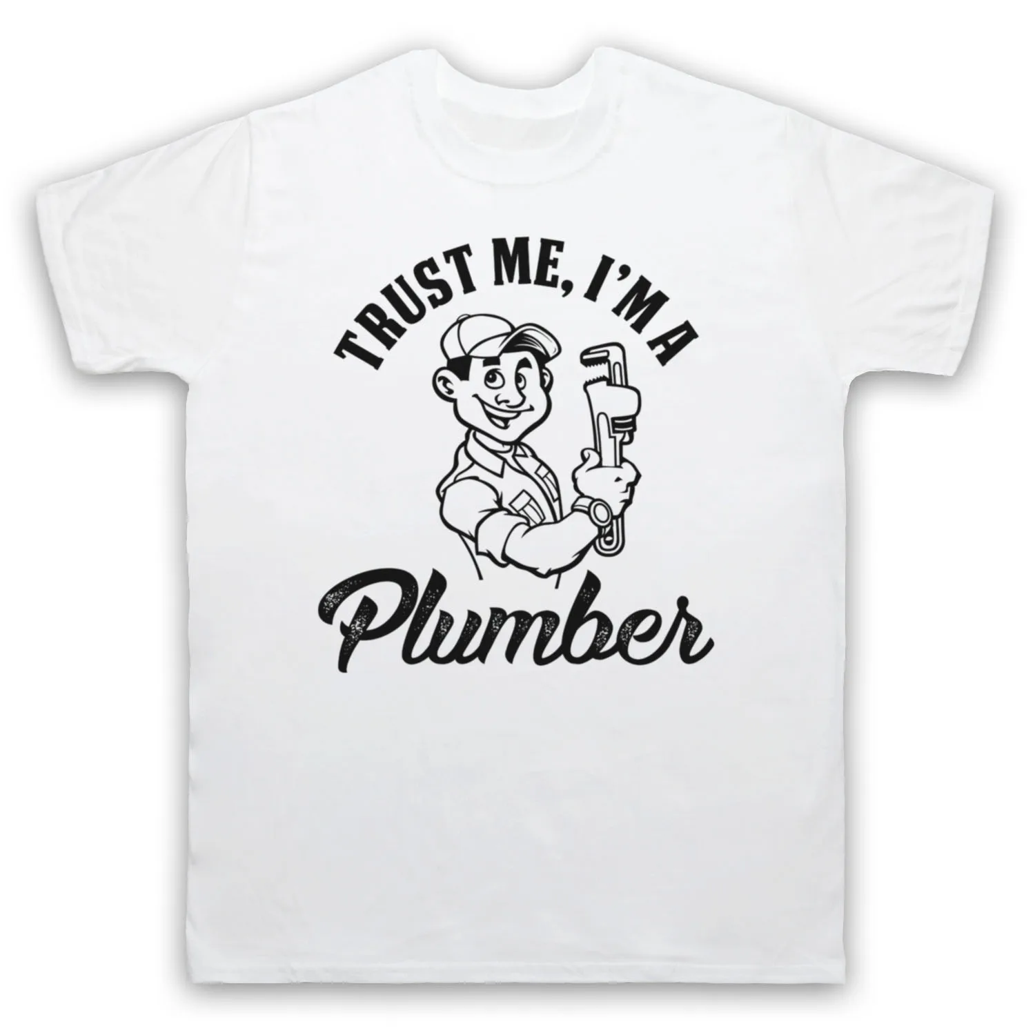 Футболка мужская с надписью Trust Me I A Plumber смешная одежда для работы смешной